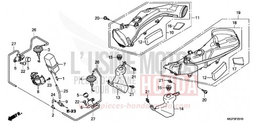 CONDUITE D'ADMISSION AIR/VALVE SOLENOIDE CBR1000RRE de 2014